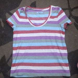 Striped Madewell blouse.